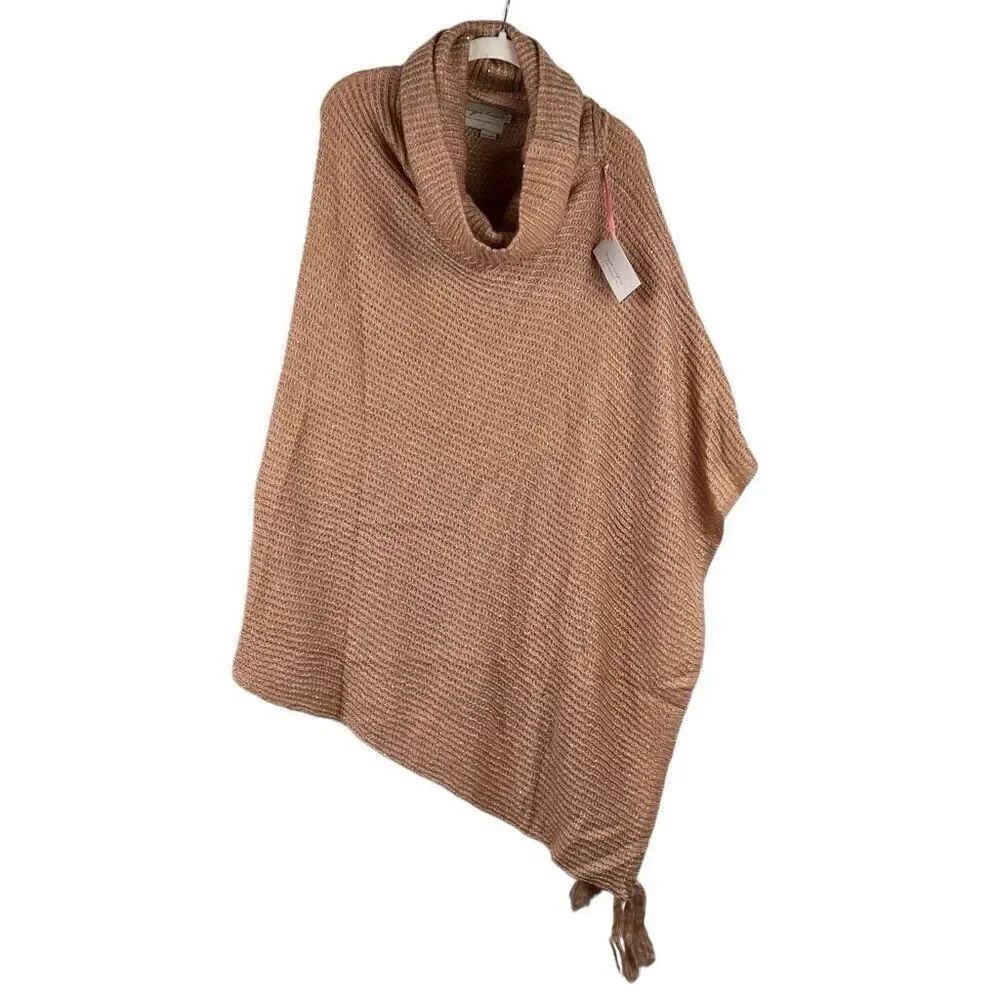 NWT Evy’s Tree Asymmetrical Ponch Cowl Neck Sweater OS